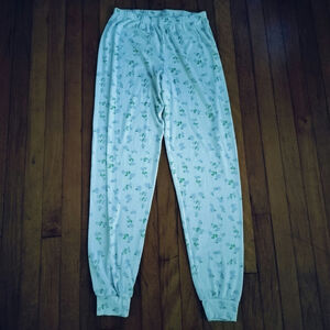 Polkadot England Size M Floral Print Jogger Lounge Pajama Pants